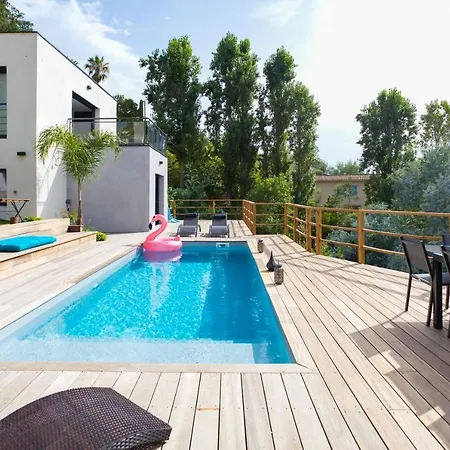 Modern Super-cannes Heated Pool, Parking, Clim, 7 Min To Cannes Villa Vallauris