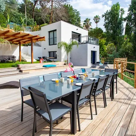 Modern Super-cannes Heated Pool, Parking, Clim, 7 Min To Cannes Villa